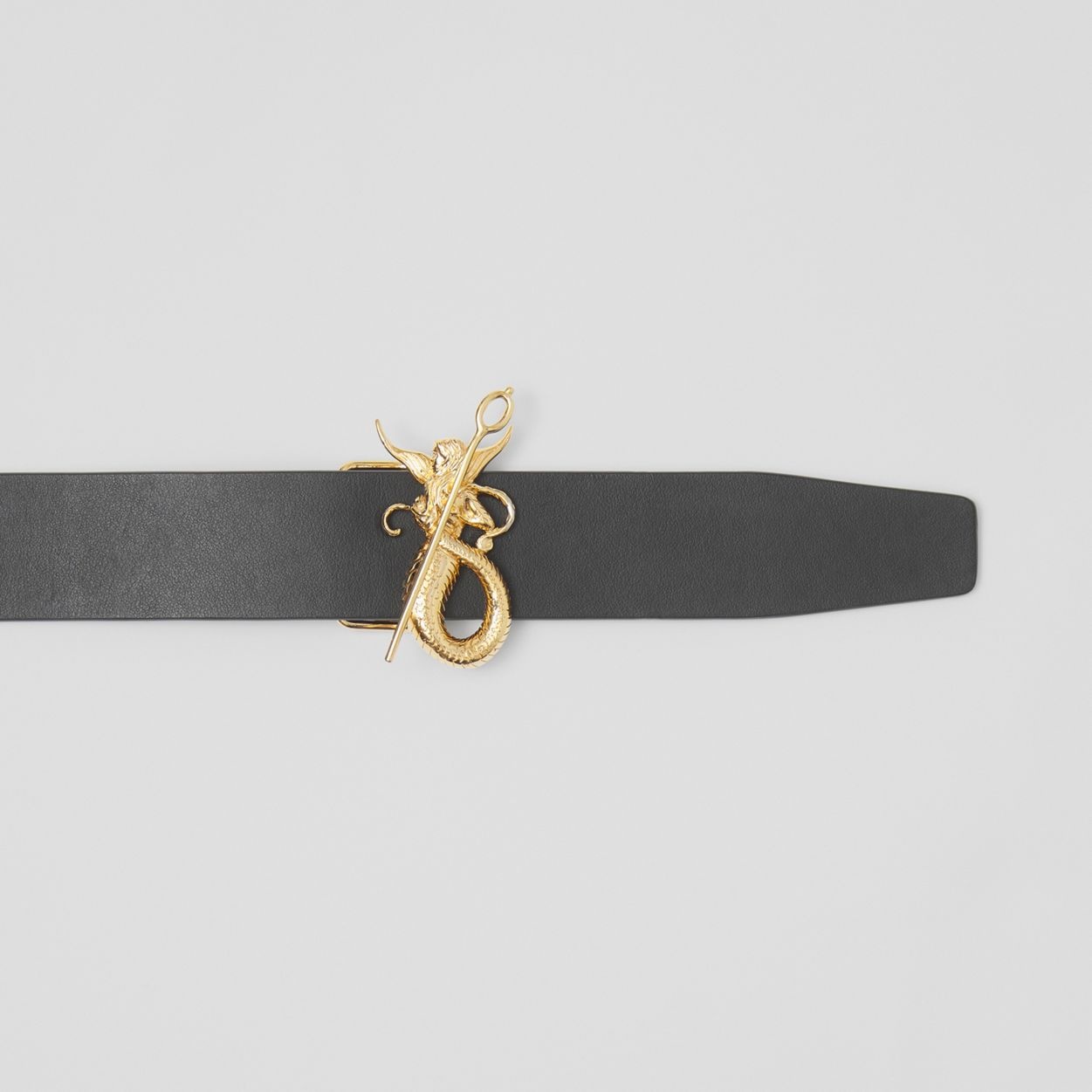 Reversible Mythical Alphabet Motif Leather Belt - 2