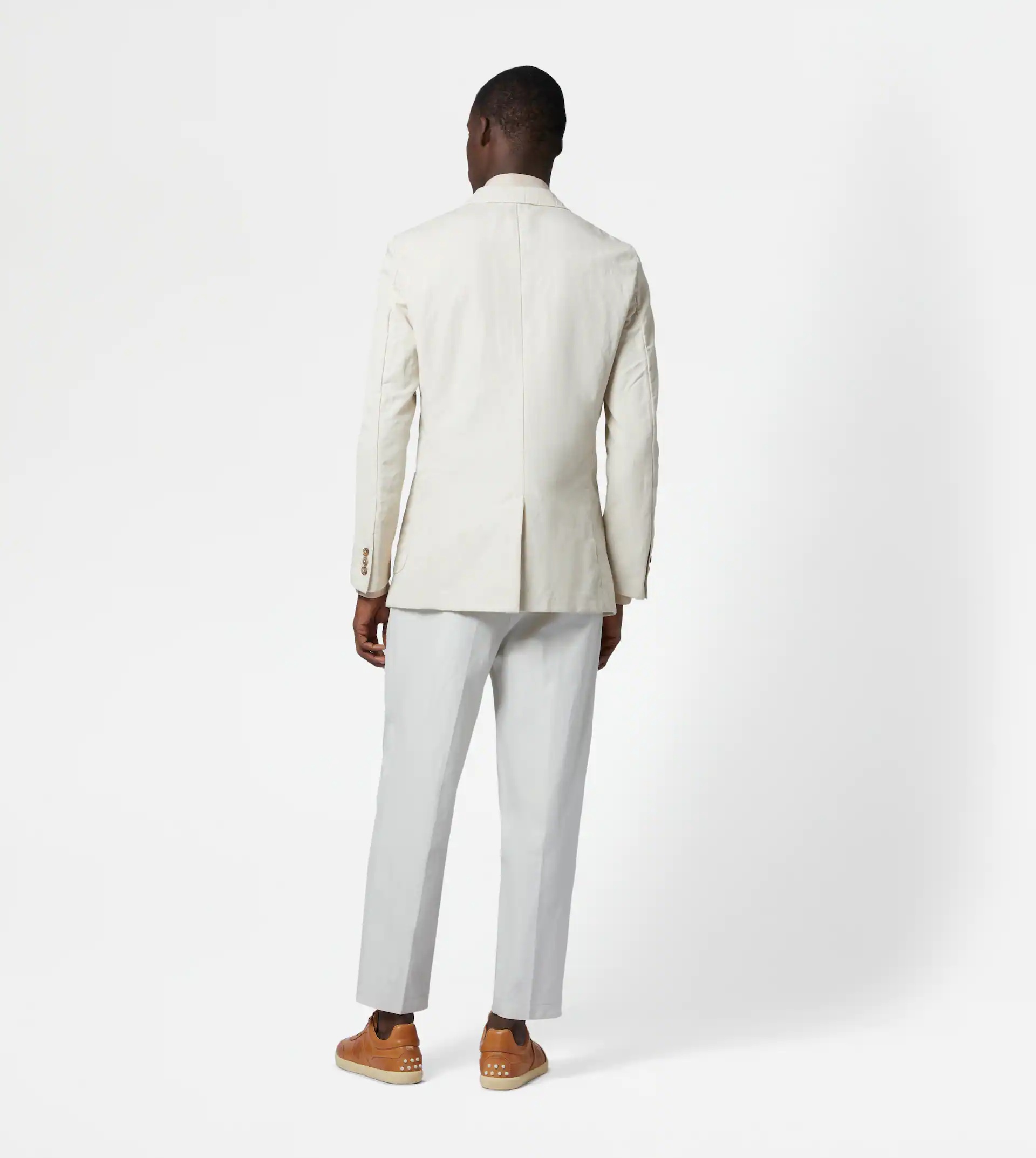 LINEN BLEND BLAZER - BEIGE - 3