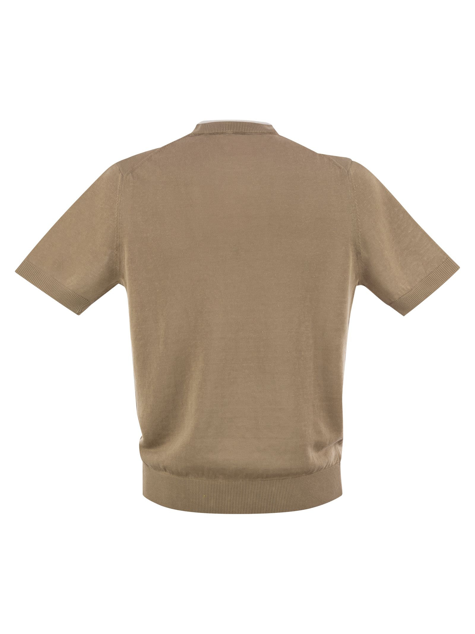 Peserico - Peserico Men T-Shirt In Linen And Cotton Yarn - 2