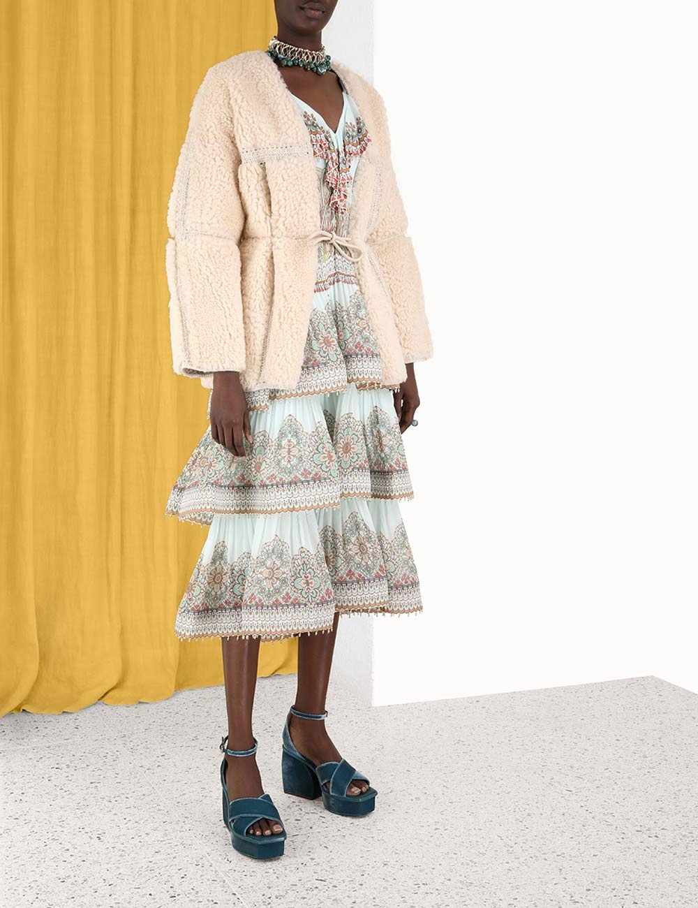 KALEIDOSCOPE SHEARLING JACKET - 3
