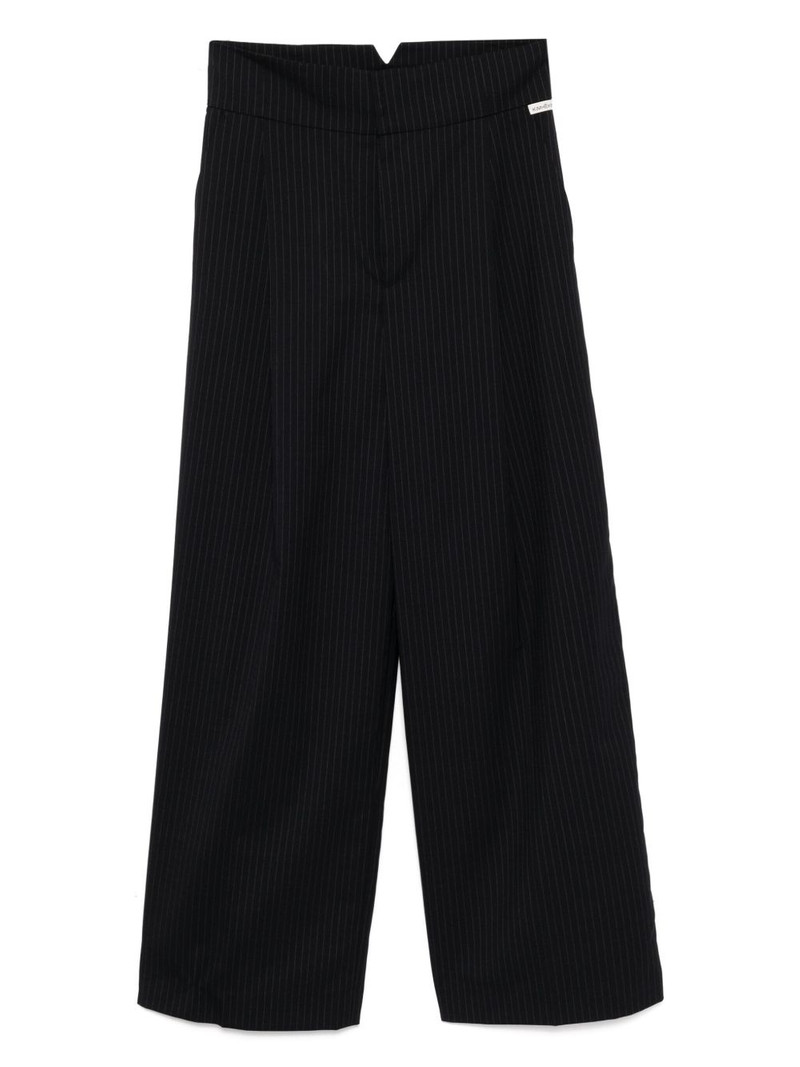 belted wide pants 1