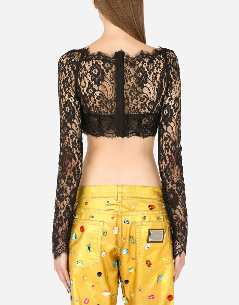 Long-sleeved lace corset top 3