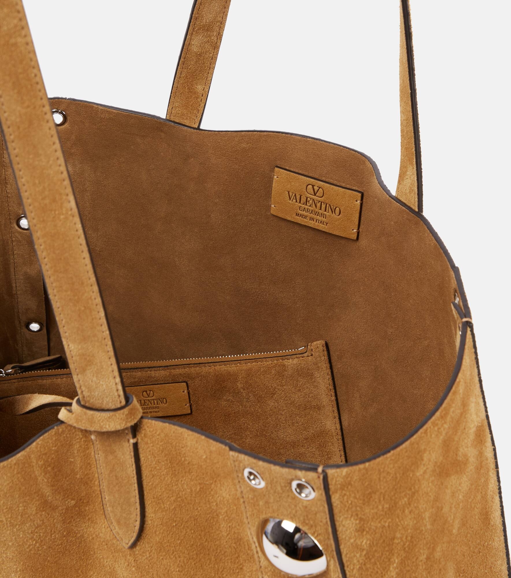 Nellcôte Medium studded suede shopper - 3
