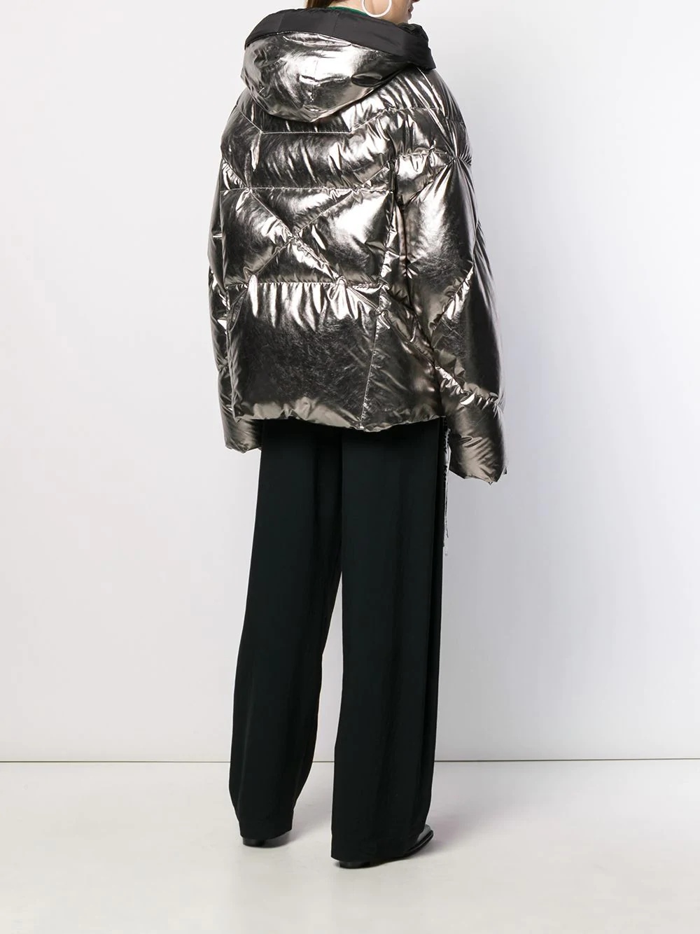 Khris metallic-effect puffer jacket - 4