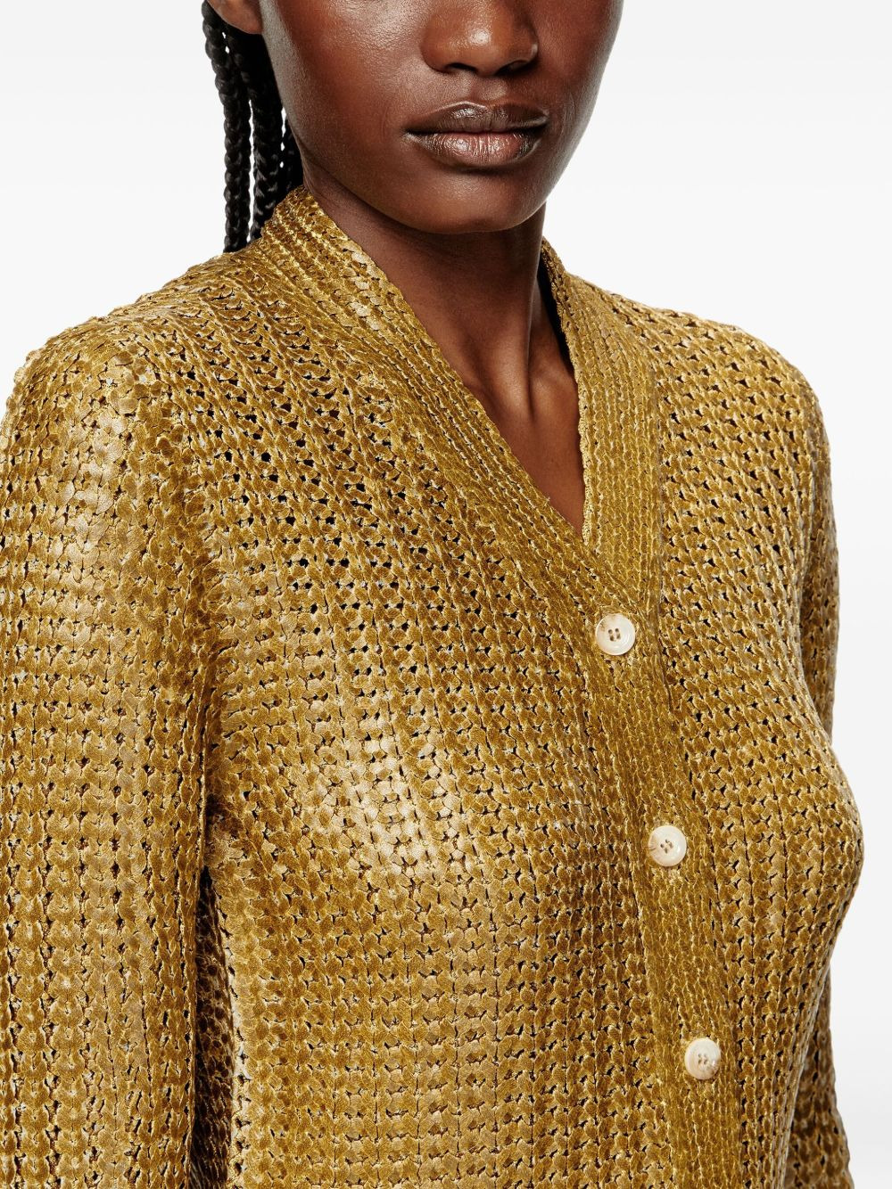 ribbed-knit cardigan - 5