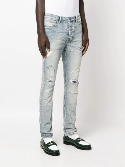 Ksubi logo-print distressed skinny-cut jeans outlook