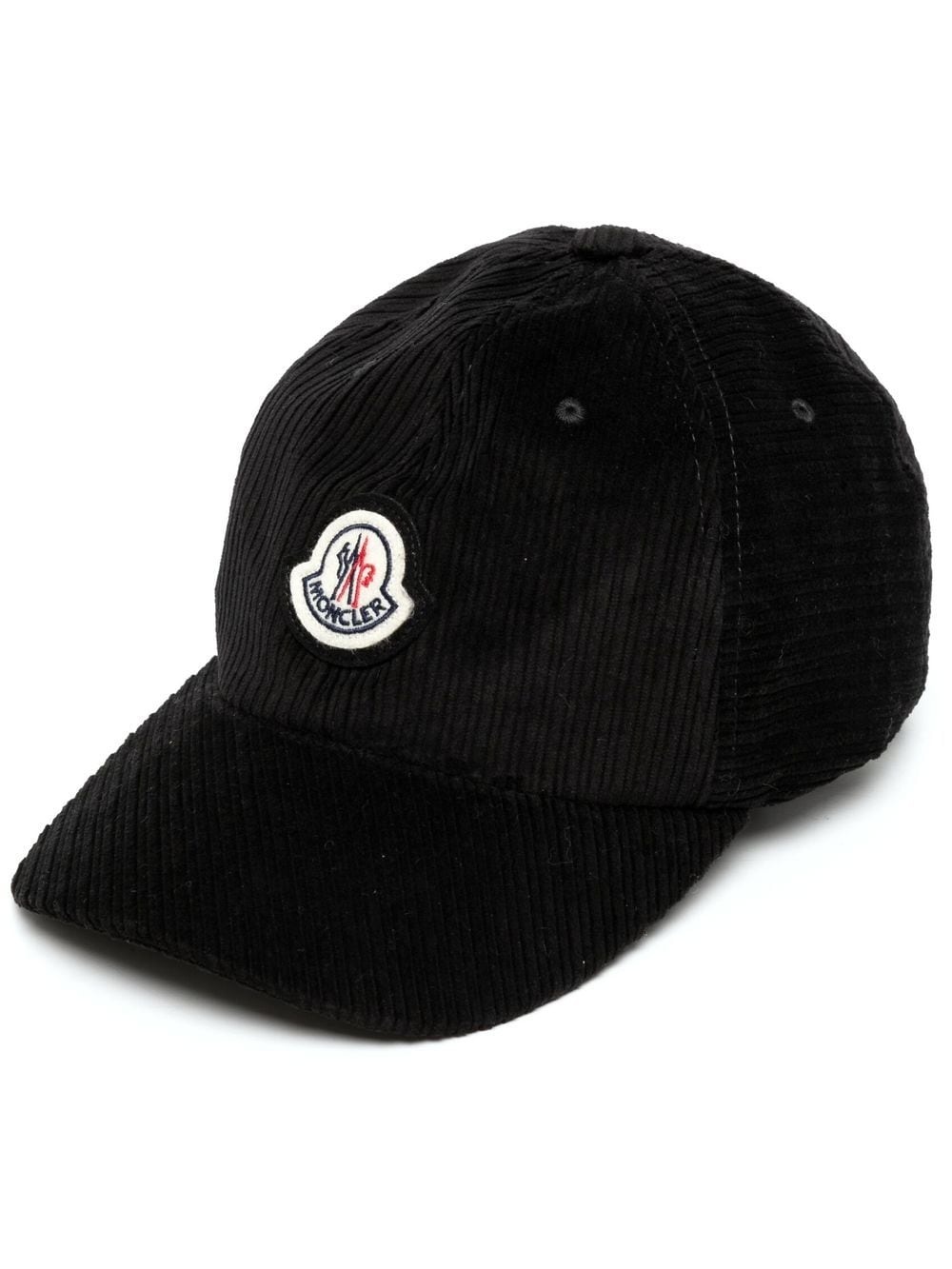 logo-patch corduroy cap - 1