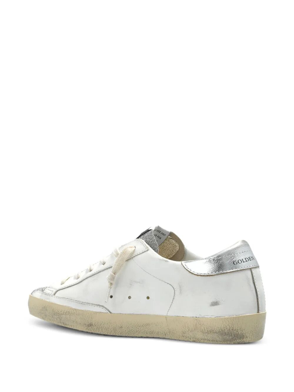 Golden Goose Women "Super Star" Leather Upper With Signature Crystal Toe And Tongue Zebra Horsy Star - 5