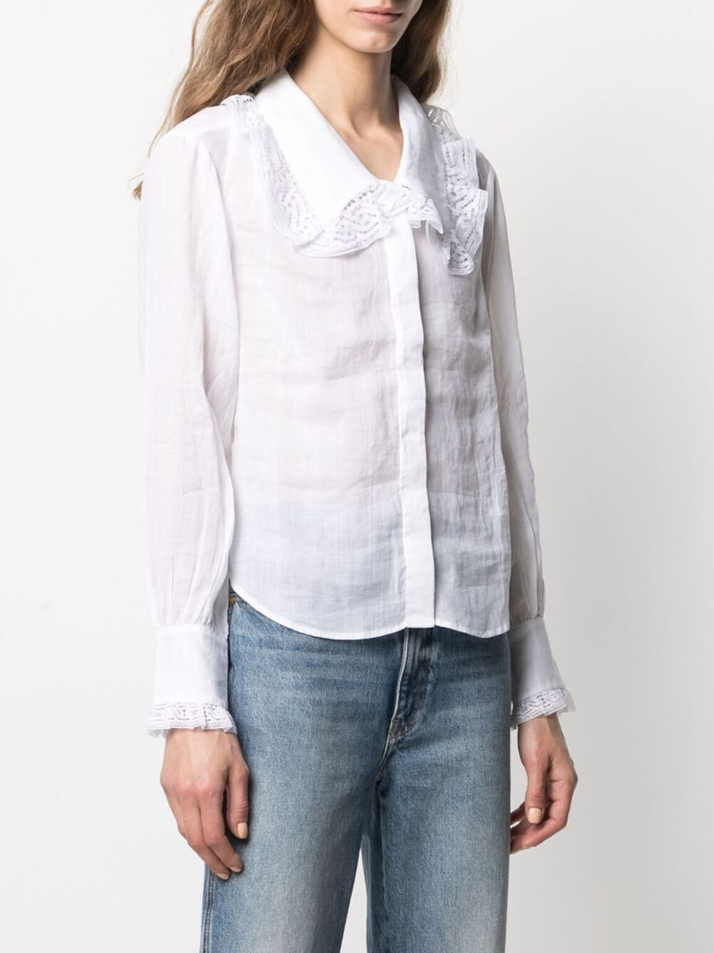 lace-detailed concealed shirt 3