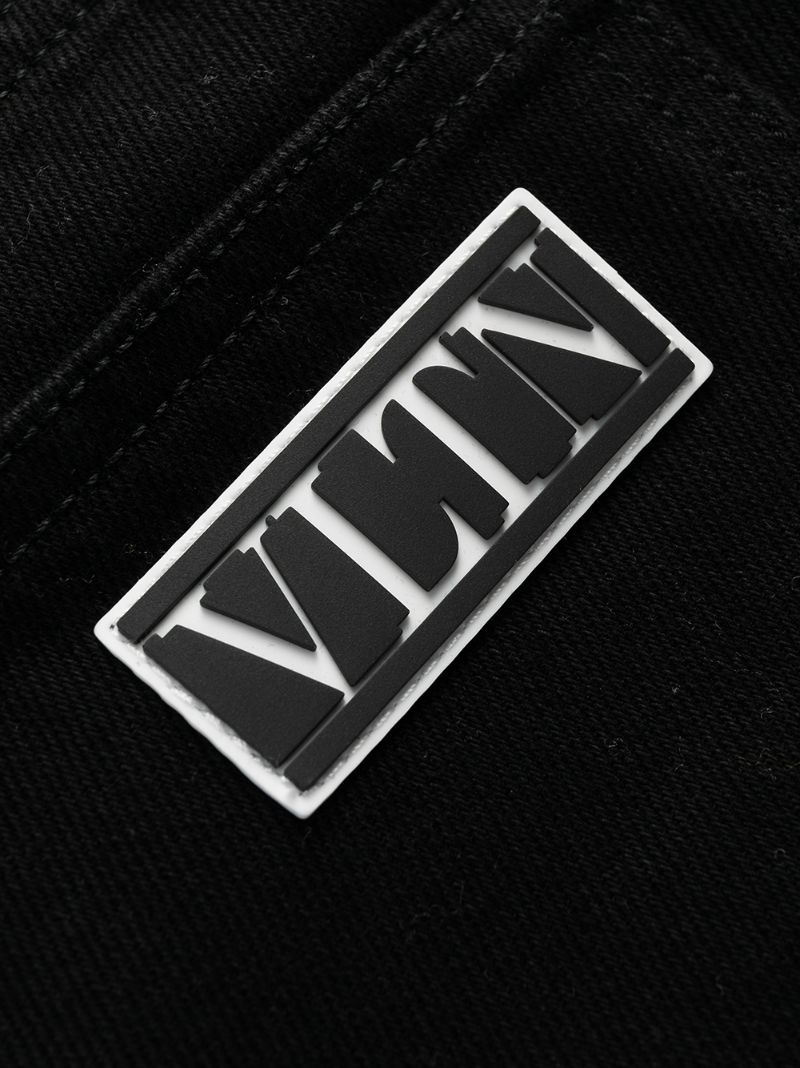 logo-patch straight-leg jeans - 7