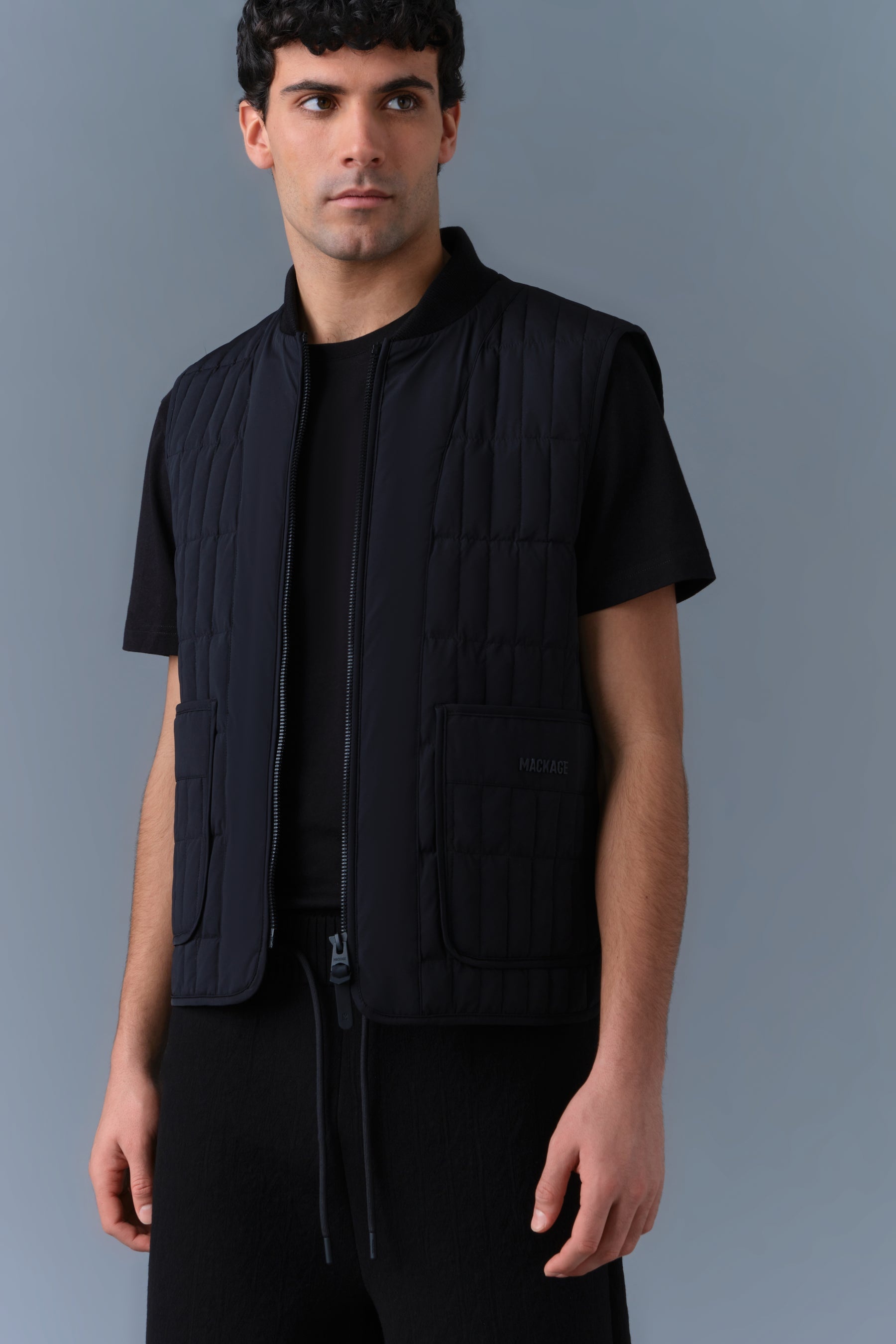 LEVI Light Down Vertical Quilted Vest - 5