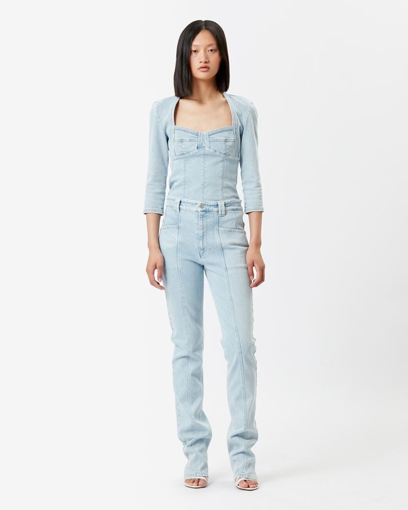 Isabel Marant VOKAYAE STRAIGHT DENIM PANTS outlook