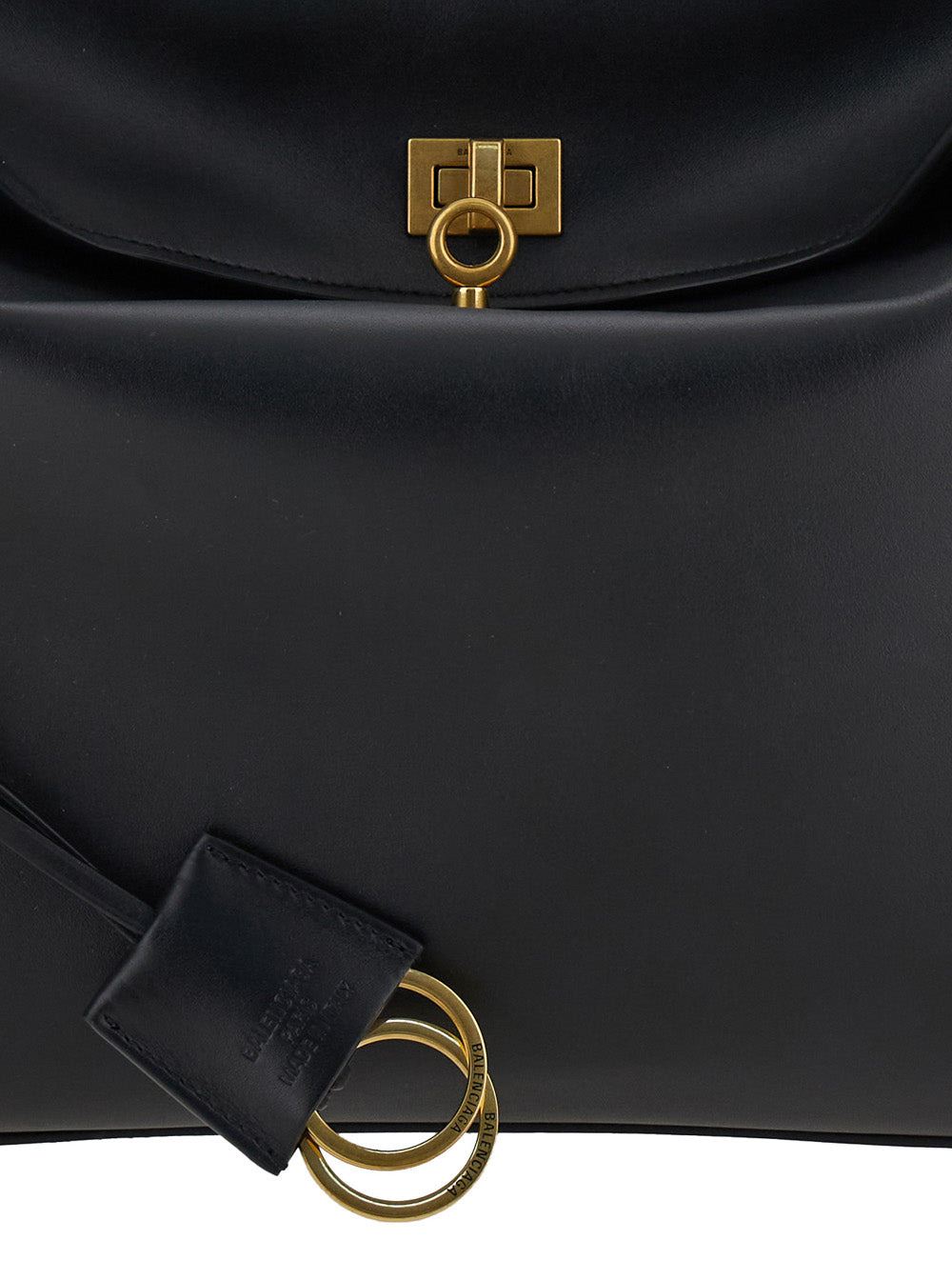 Balenciaga Women 'Medium Rodeo' Black Handbag With Detachable Key Holder In Smooth Leather Woman - 5