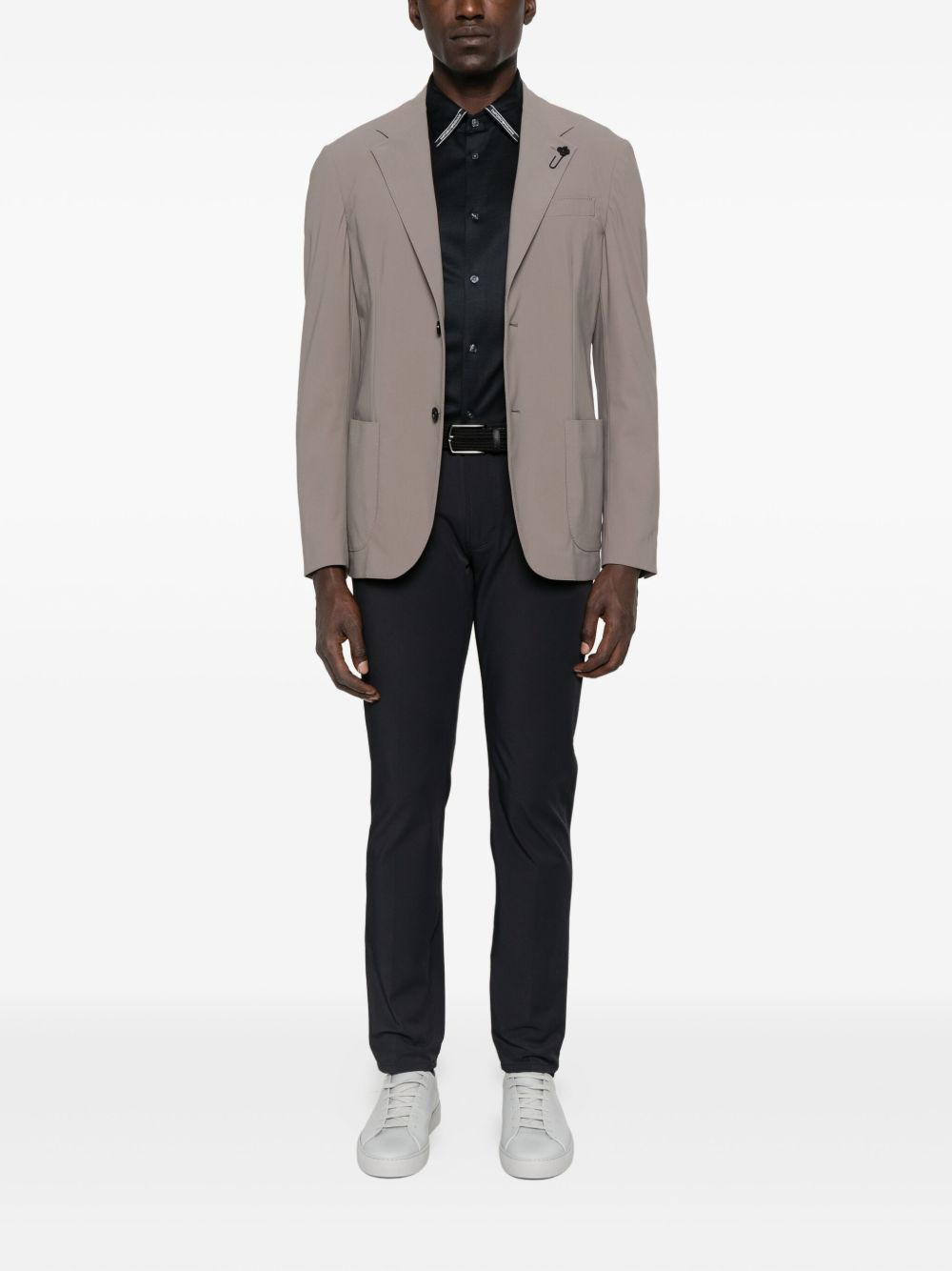logo-tab long-sleeve shirt - 2