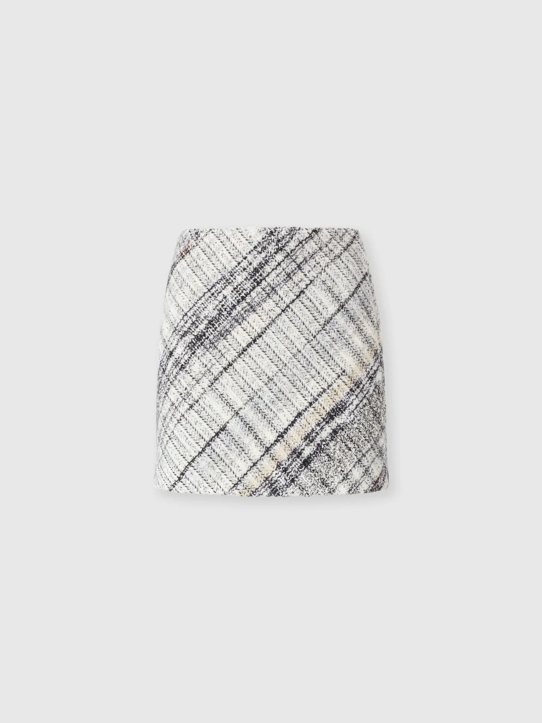 Wool-blend check mini skirt - 1