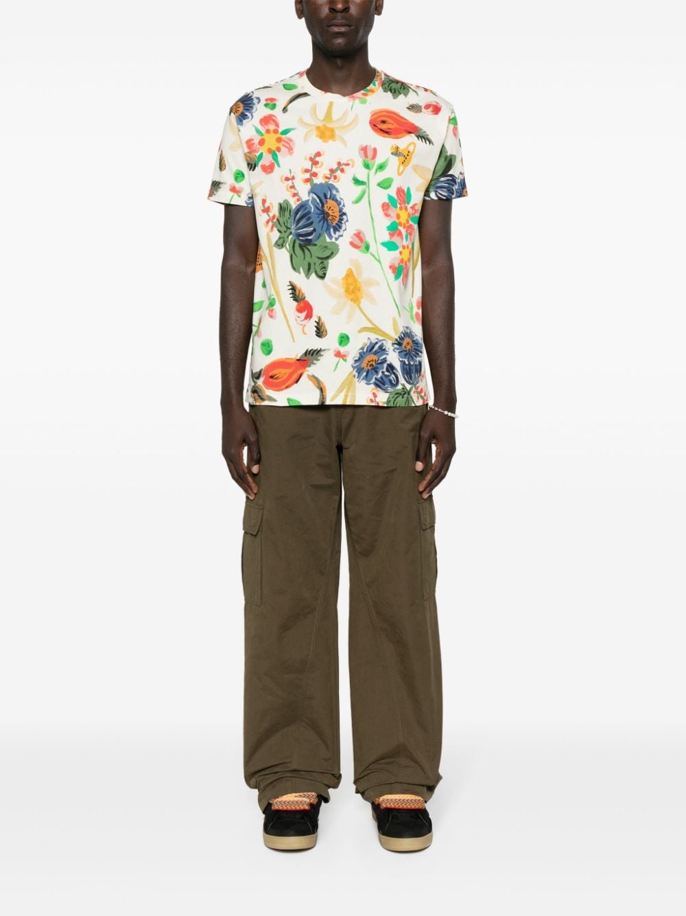 Folklore-print cotton T-shirt - 2