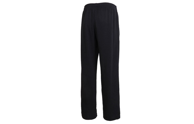 adidas adidas Solid Color logo Casual Sports Elastic Waistband Long Pants Black GK9273 outlook