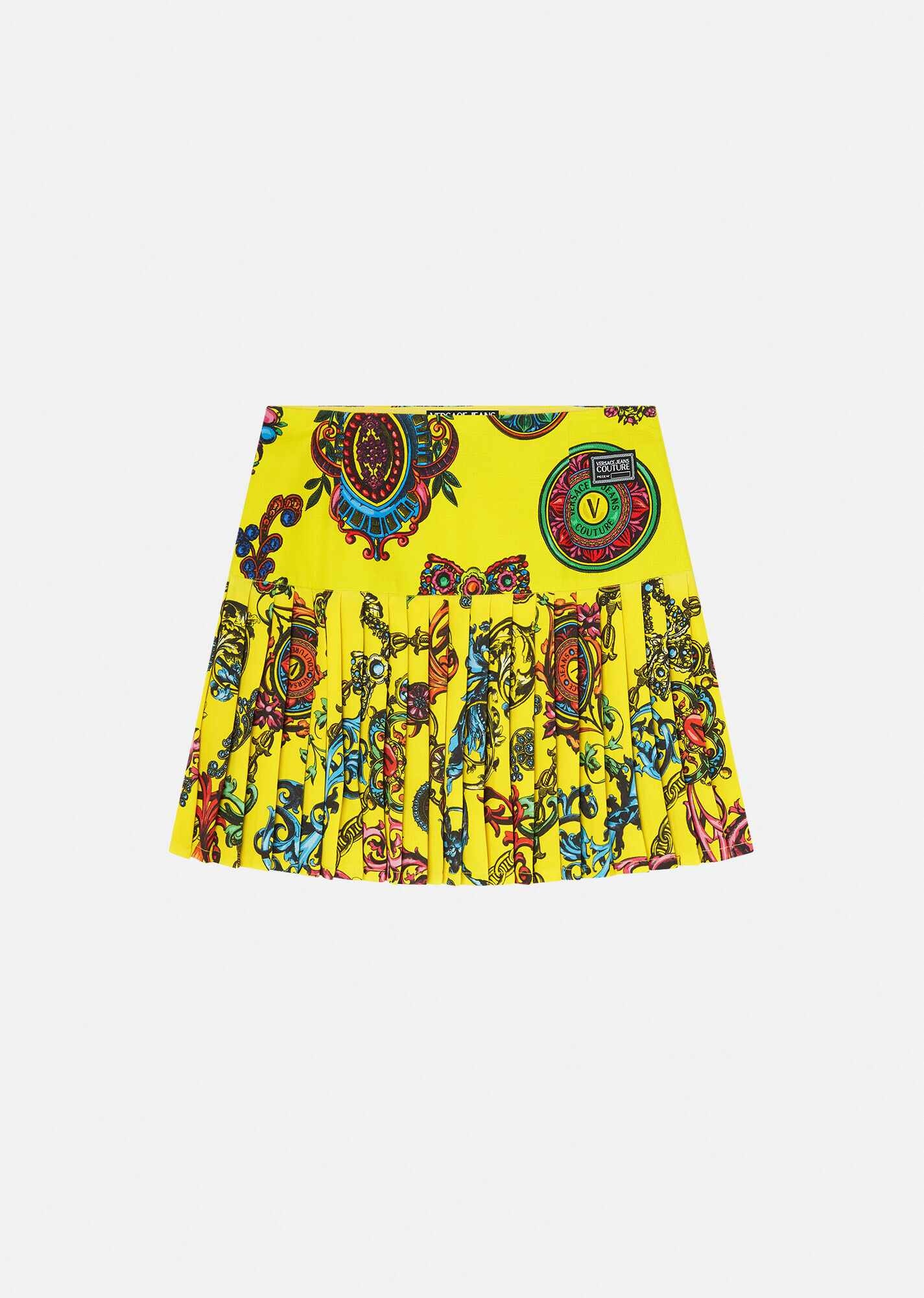 Regalia Print Pleated Skirt - 1