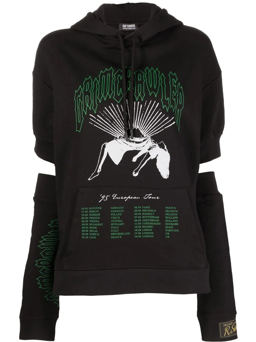 Grimrawler-print hoodie - 1