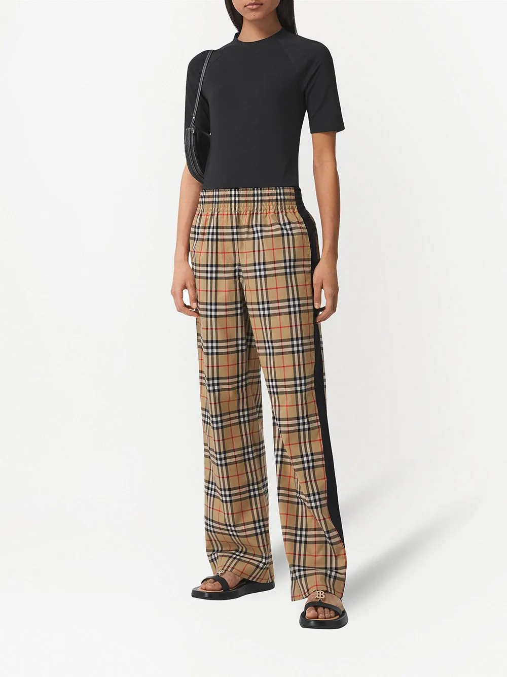 Vintage check high-waisted trousers - 2