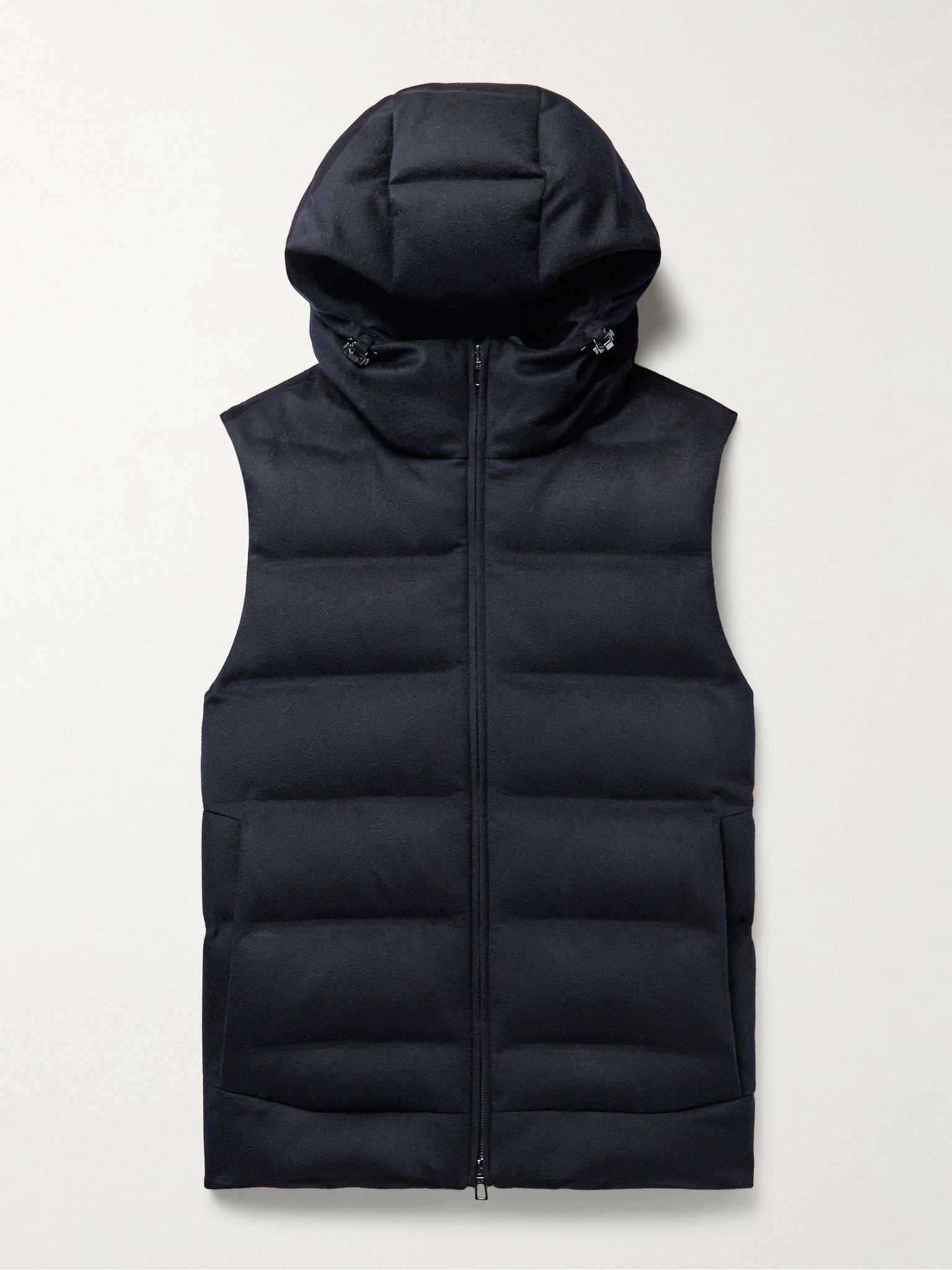 Fillmore Quilted Storm System Cashmere Hooded Down Gilet - 1