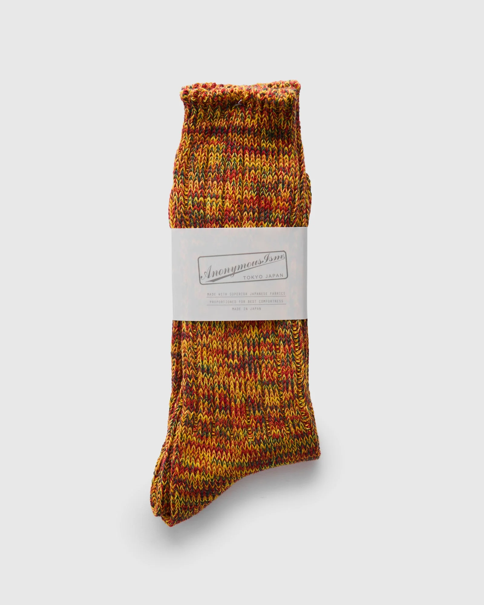 Melange Crew Sock in Bombay - 1