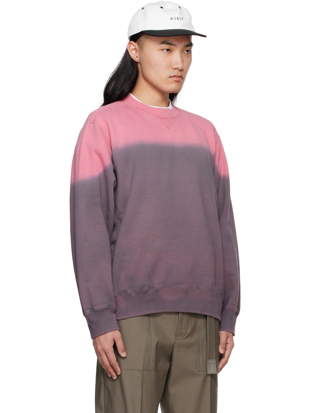 Gray & Pink Garment Dye Sweatshirt - 2