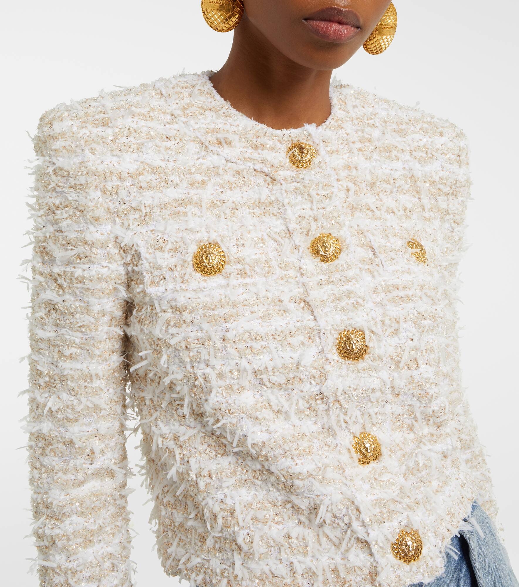 Cropped tweed jacket - 4