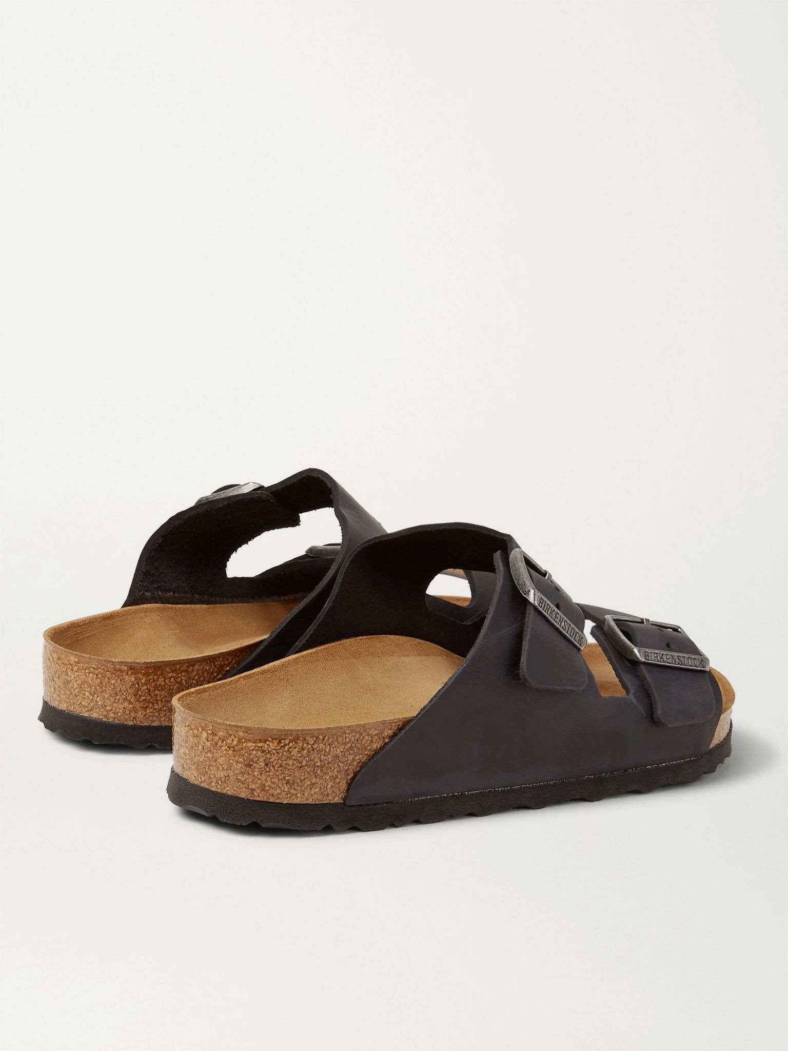 Arizona Oiled-Leather Sandals Black - 4