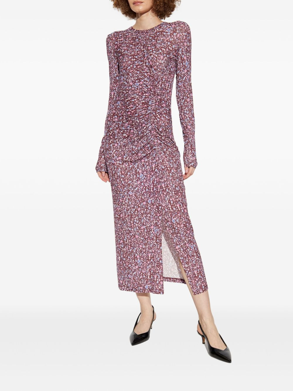 floral-print midi dress - 5