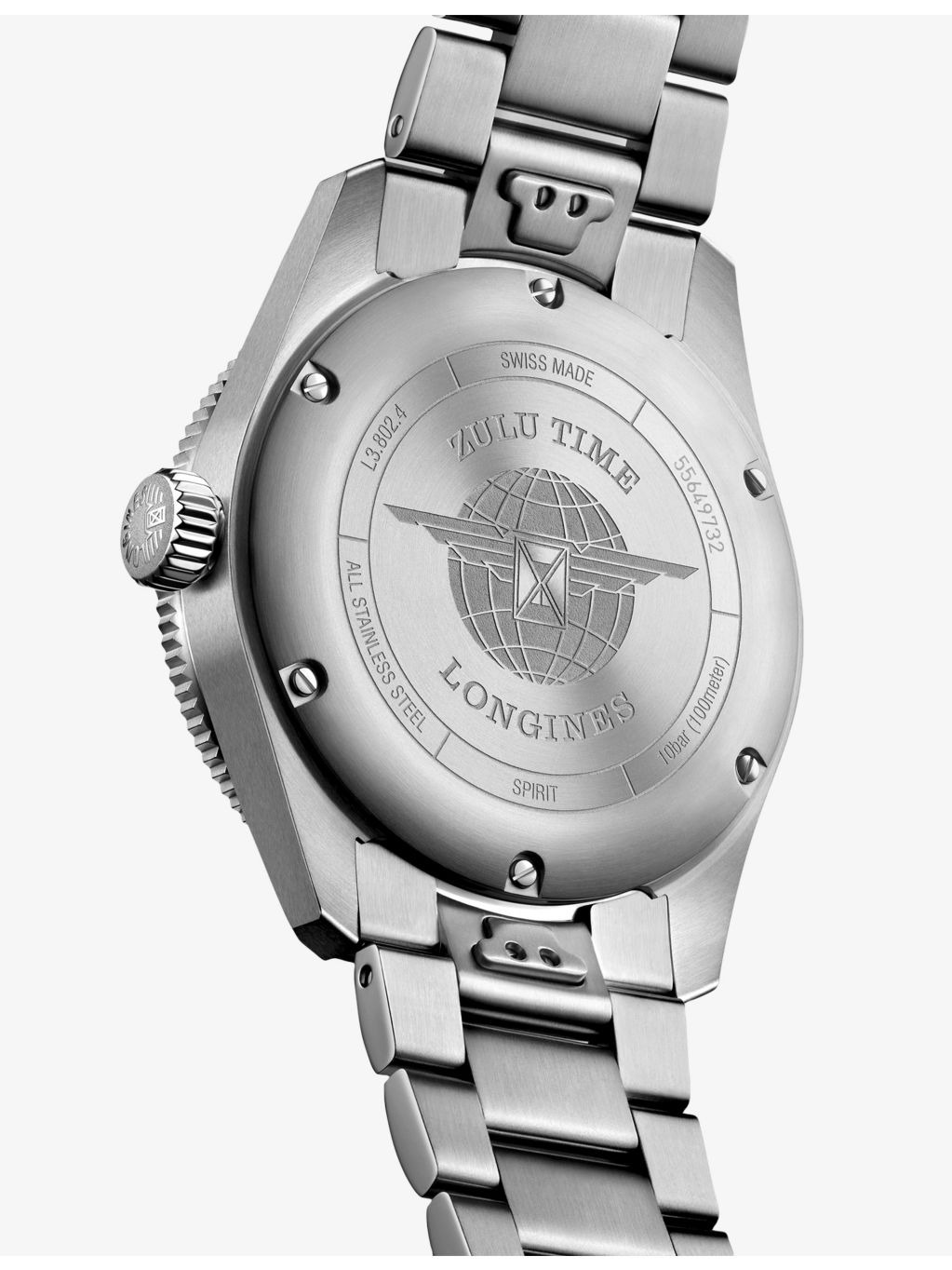 L3.802.4.60.6 Spirit Zulu Time Stainless-Steel and Ceramic Bezel 39mm Automatic Watch - 3