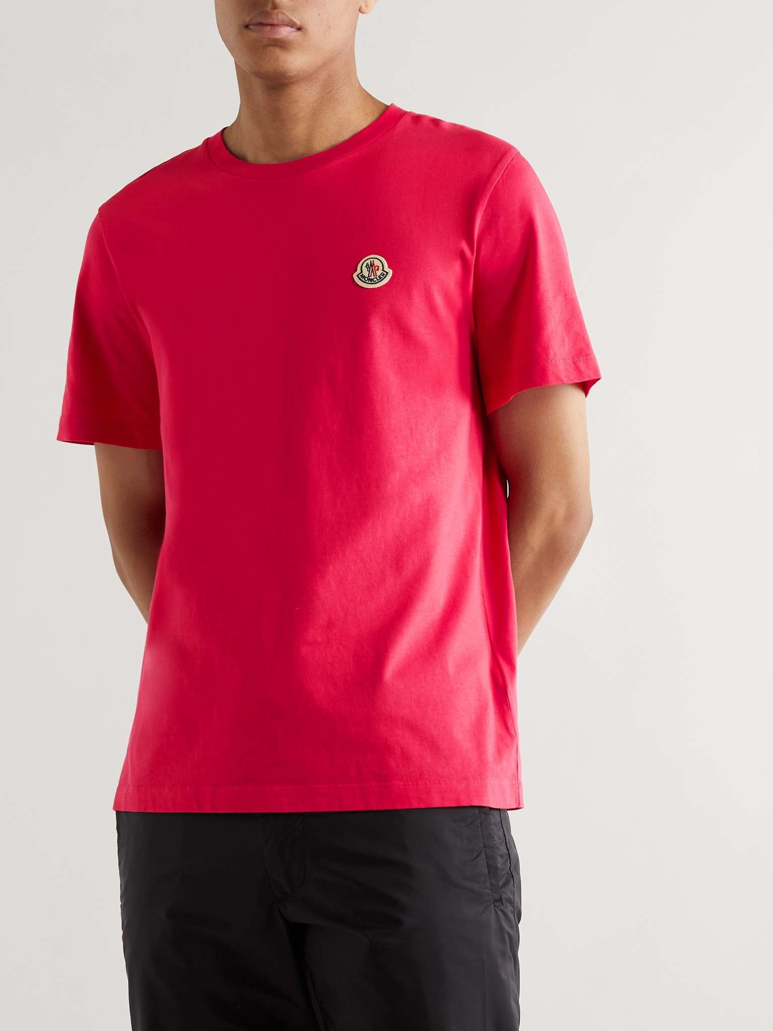 Logo-Appliquéd Printed Cotton-Jersey T-Shirt - 4