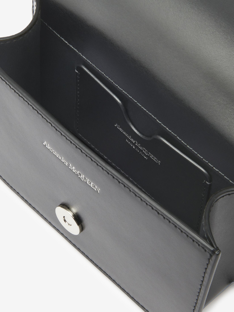 Women's The Biker Mini Jewelled Satchel in Black/white 4