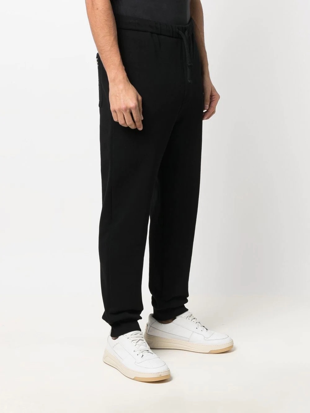 Anagram-embroidered cotton track trousers - 3