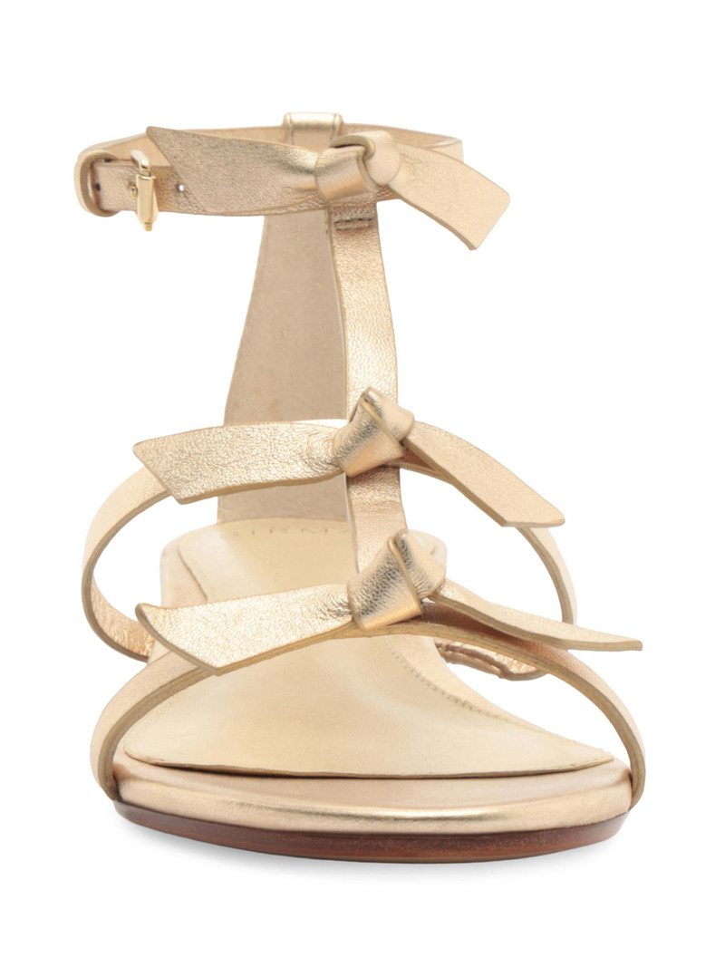 Women's Slim Lolita 30MM Leather Sandals - Golden 6