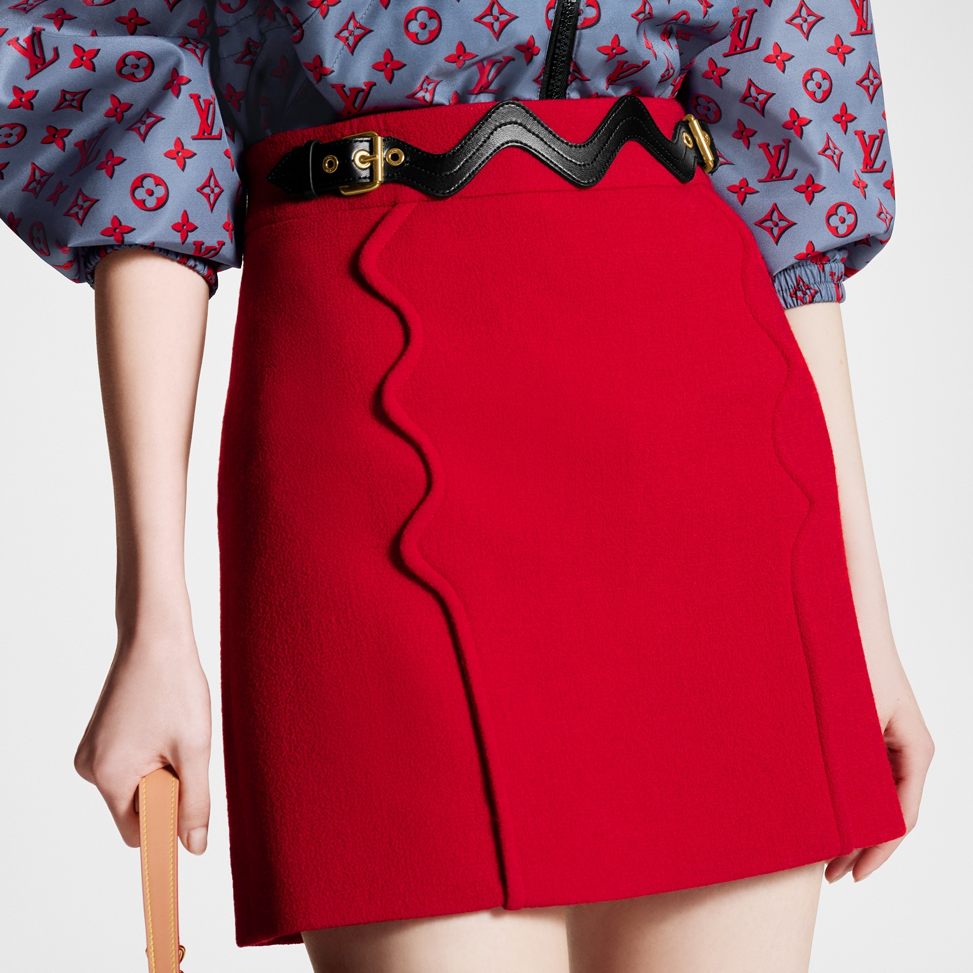 Scallop Detail A-Line Mini Skirt - 2