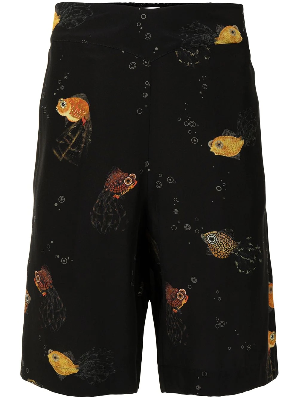 fish-print tailored shorts - 1