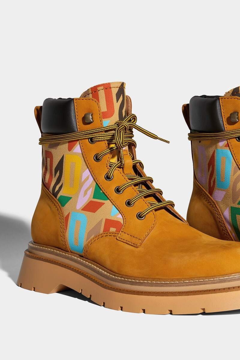 D2 MONOGRAM ANKLE BOOTS - 4