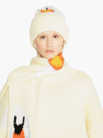 JW Anderson INTARSIA BEANIE HAT WITH SWAN MOTIF outlook
