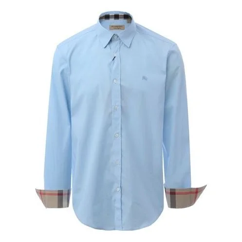 Men's Burberry Cotton Classic Long Sleeves Shirt Blue 39911601 - 1