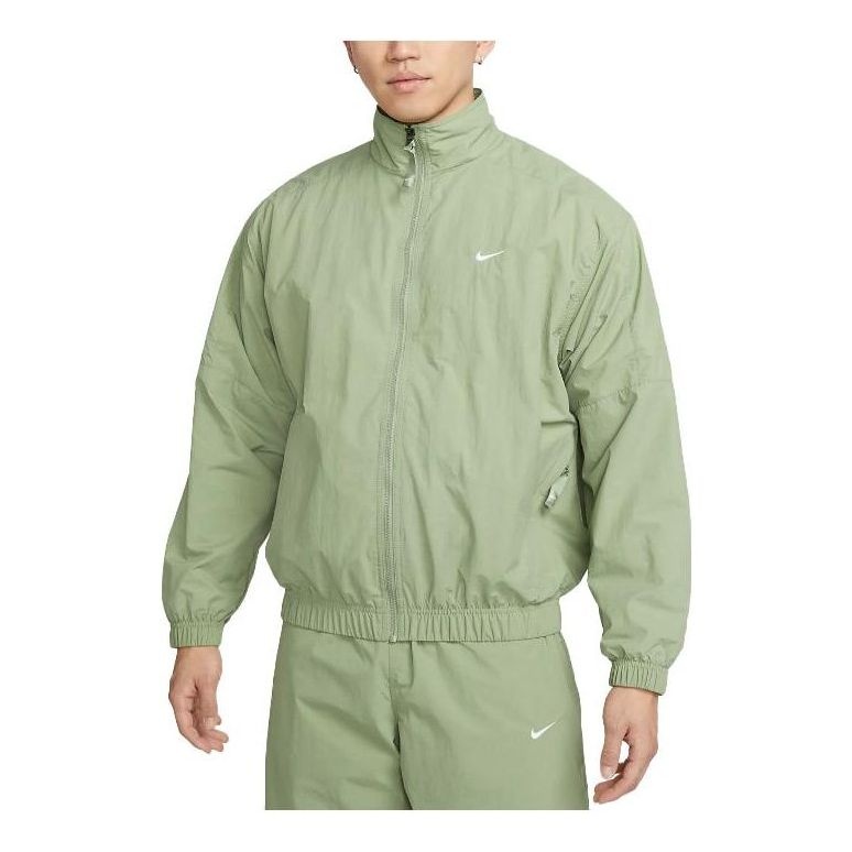 Nike NRG Solo Swoosh Woven Track Jacket 'Oil Green' DQ5201-386 - 1