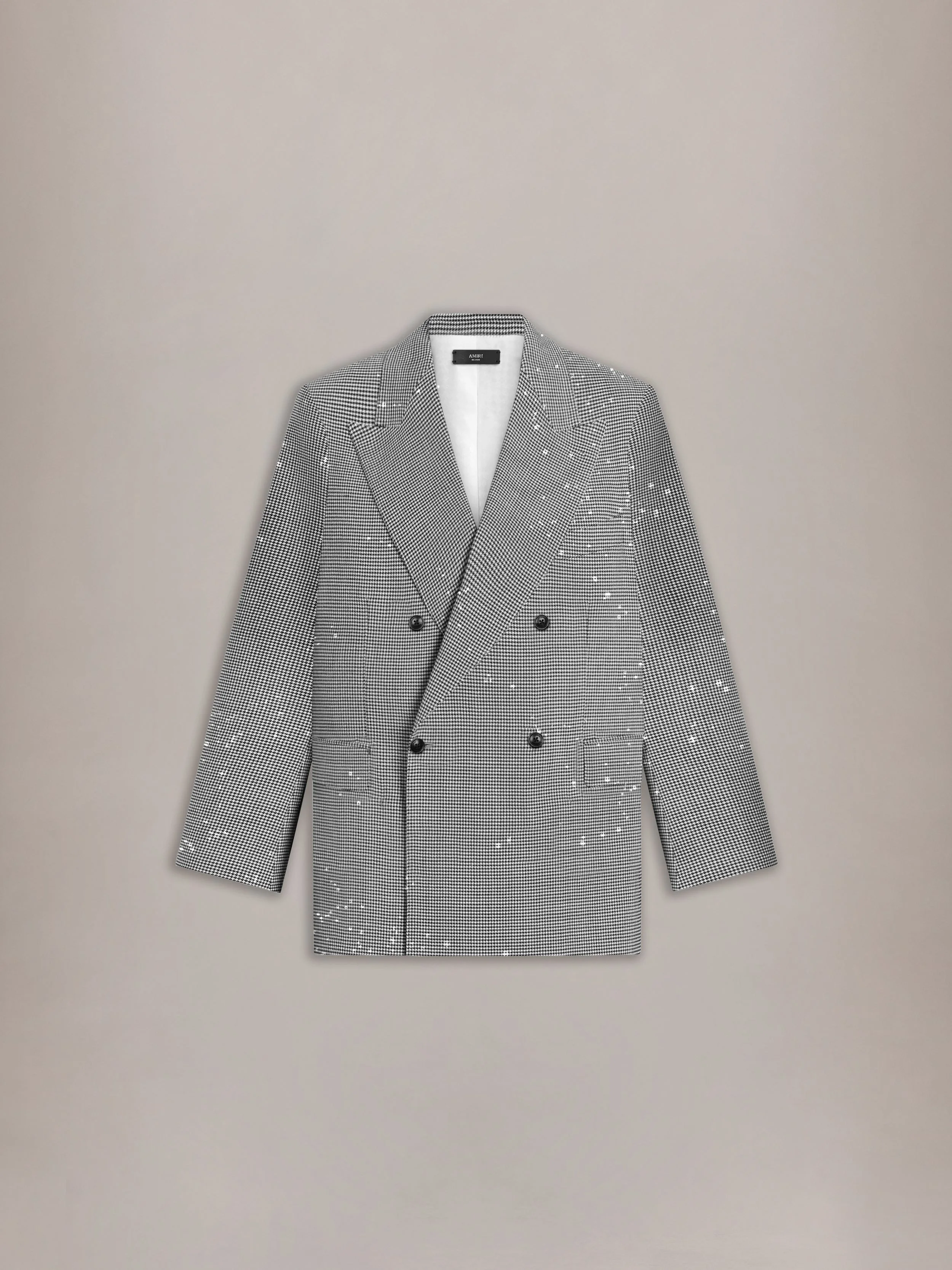 DOUBLE BREASTED PEAK LAPEL SEQUINS JKT - 1