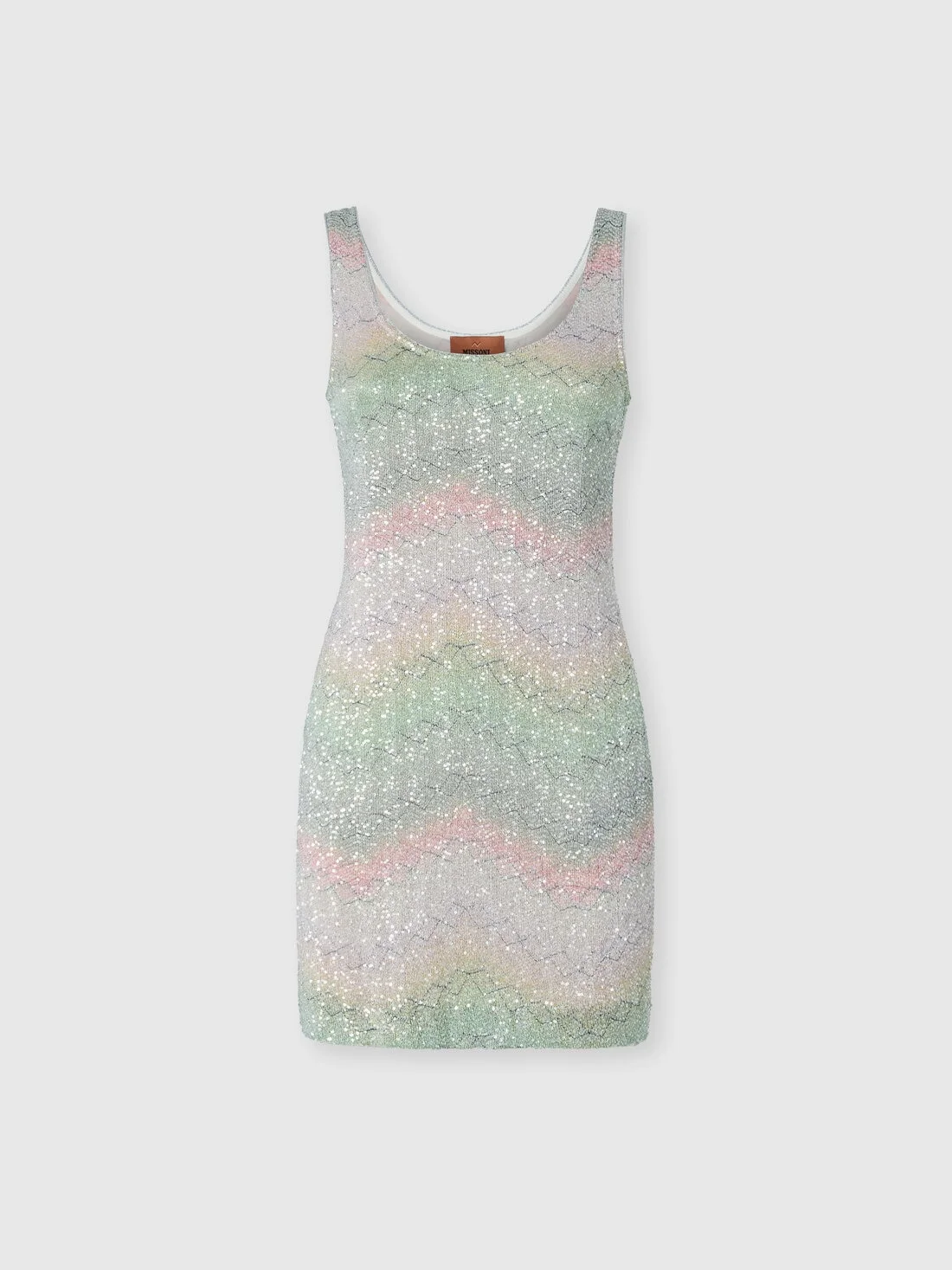 Dégradé knit mini dress with sequins - 1