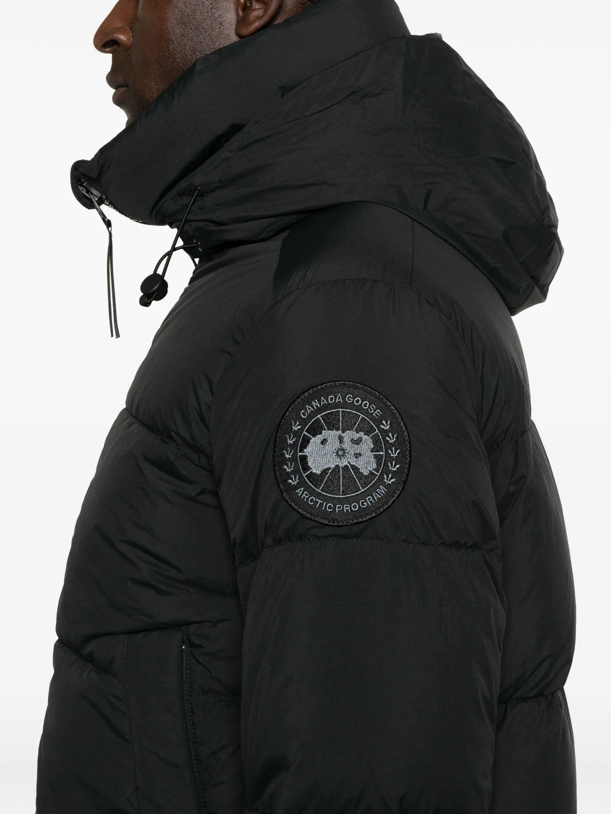 logo-motif puffer jacket - 5