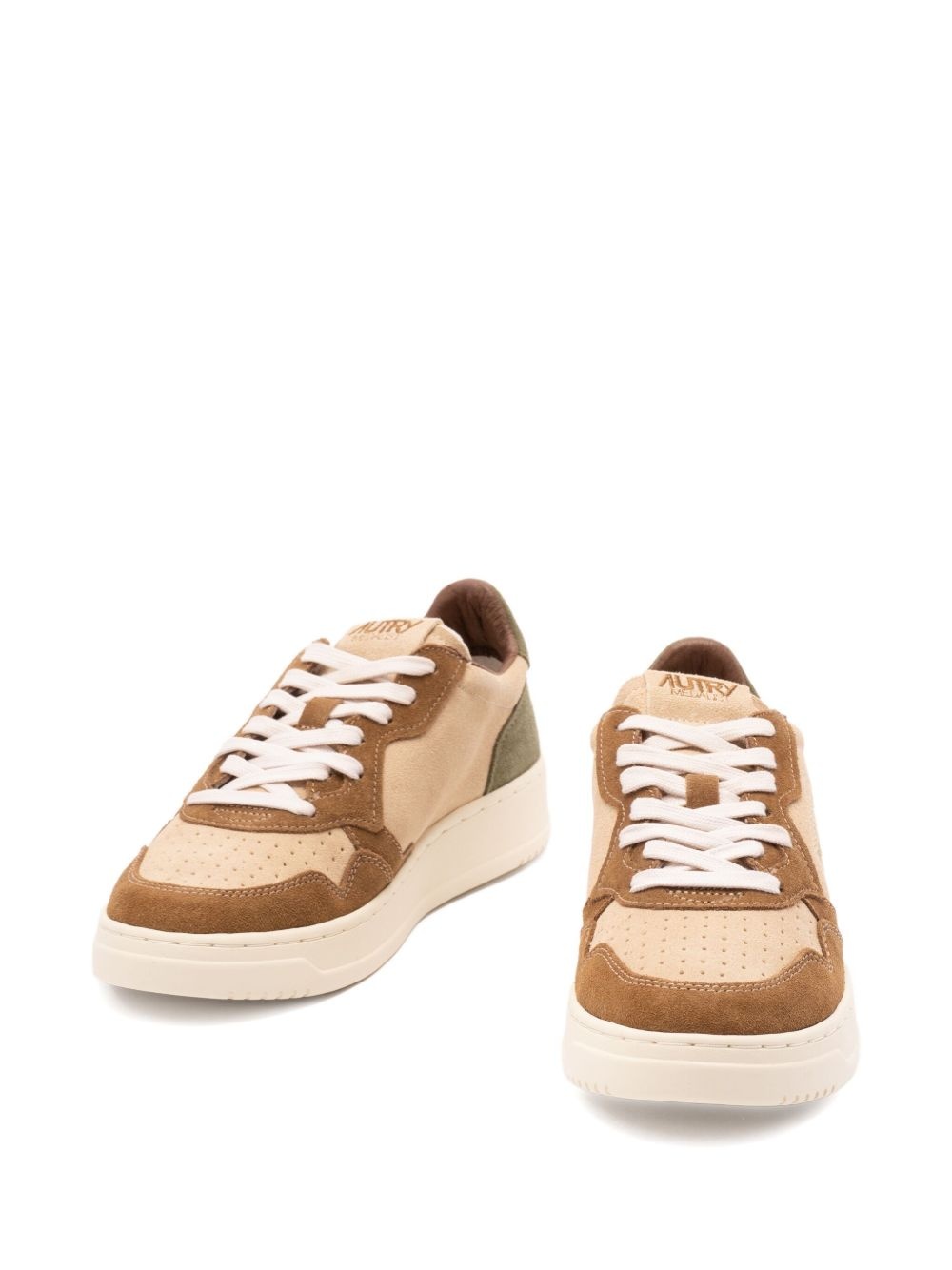 Medalist suede-panelled lace-up sneakers - 2