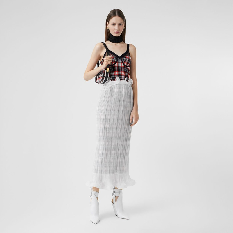 Mini Knitted Tartan and Leather Olympia Bag 3