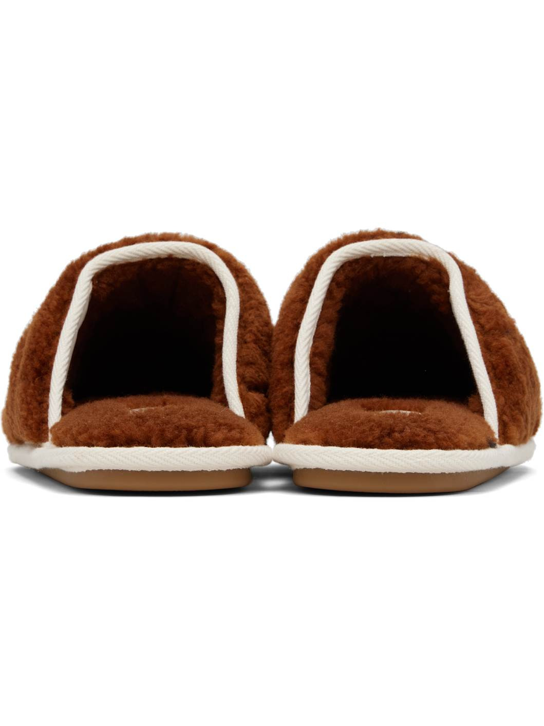 Brown Ta Chambre Wool Slippers - 2
