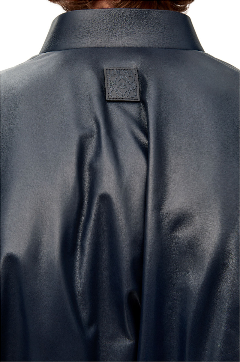 Puffer bomber jacket in nappa 5