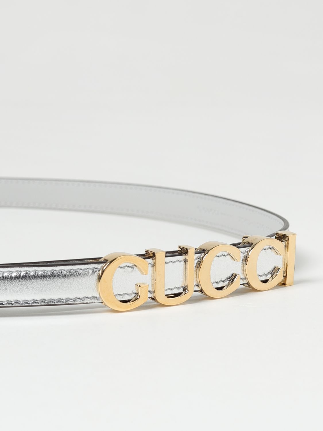 ベルト GUCCI Woman Belt Silver 7516021LD0G 8106 GUCCI Gucci Belt Woman Silver Woman | luosophy | REVERSIBLE