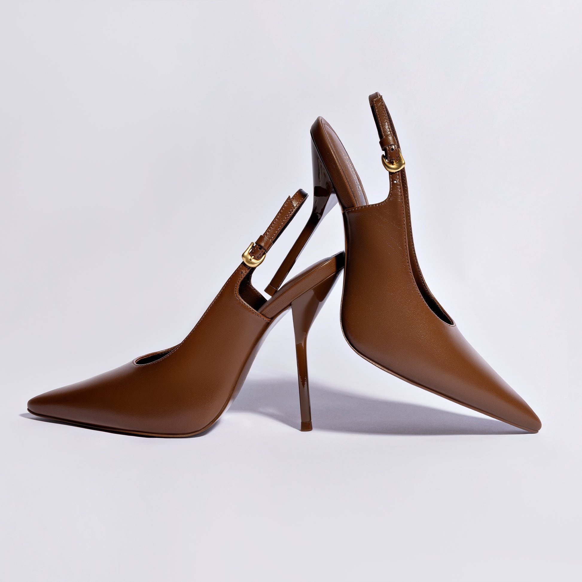 LARROUDÉ X ALTUZARRA PUMP IN BURNT UMBER LEATHER - 8
